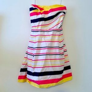 Lily Pulitzer Strapless Striped Pull On Dress